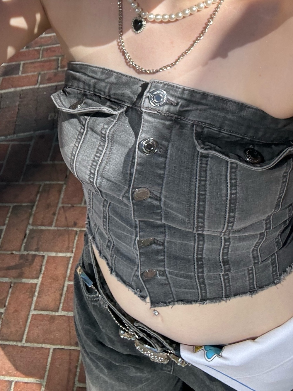 Refuge Strapless Denim Tube Top
